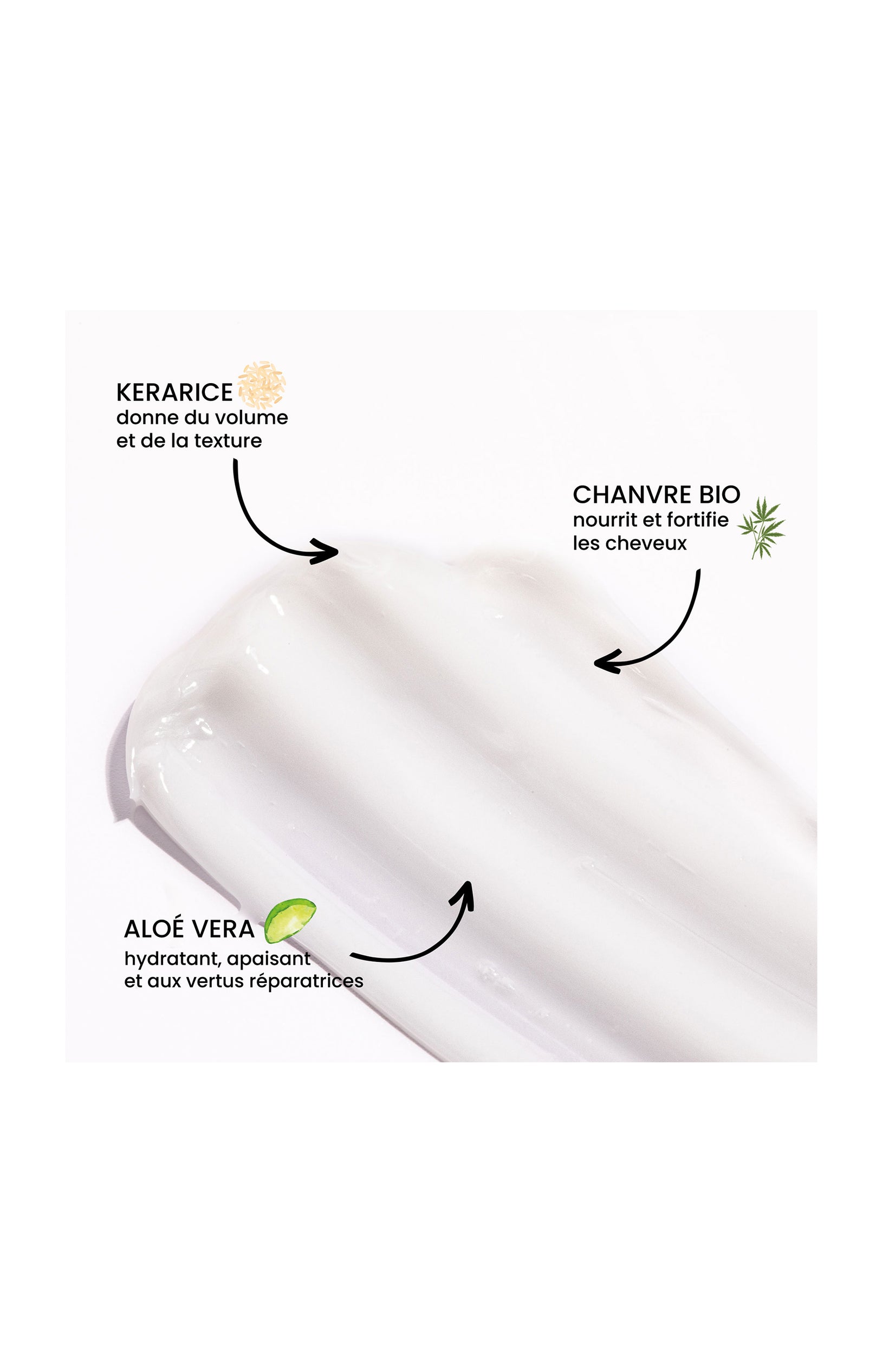 Masque capillaire bio 3-en-1 - Fortifiant & démêlant - 300 ml