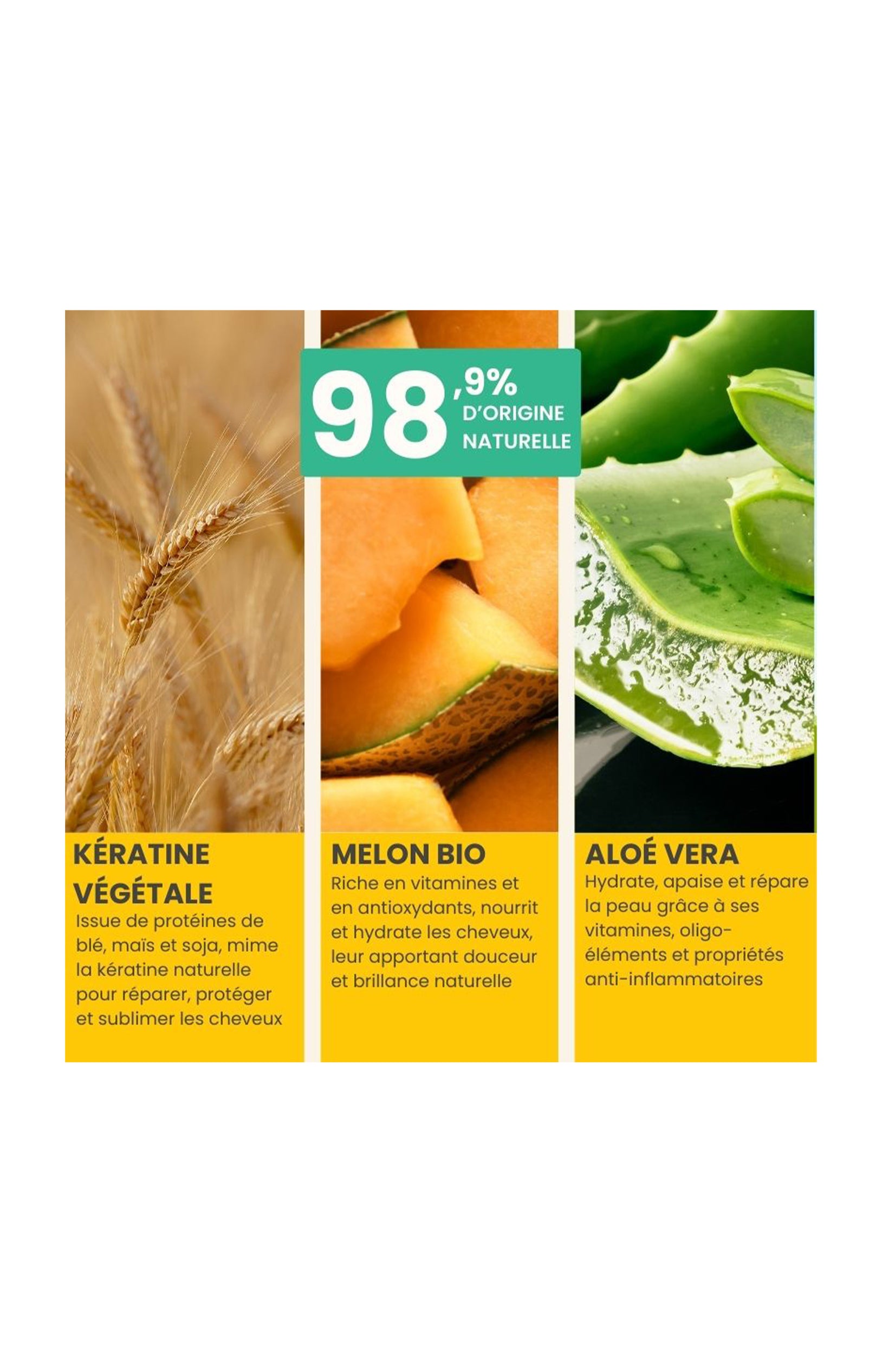 Masque capilaire 3-en-1 - Hydratant & démêlant - 300 ml