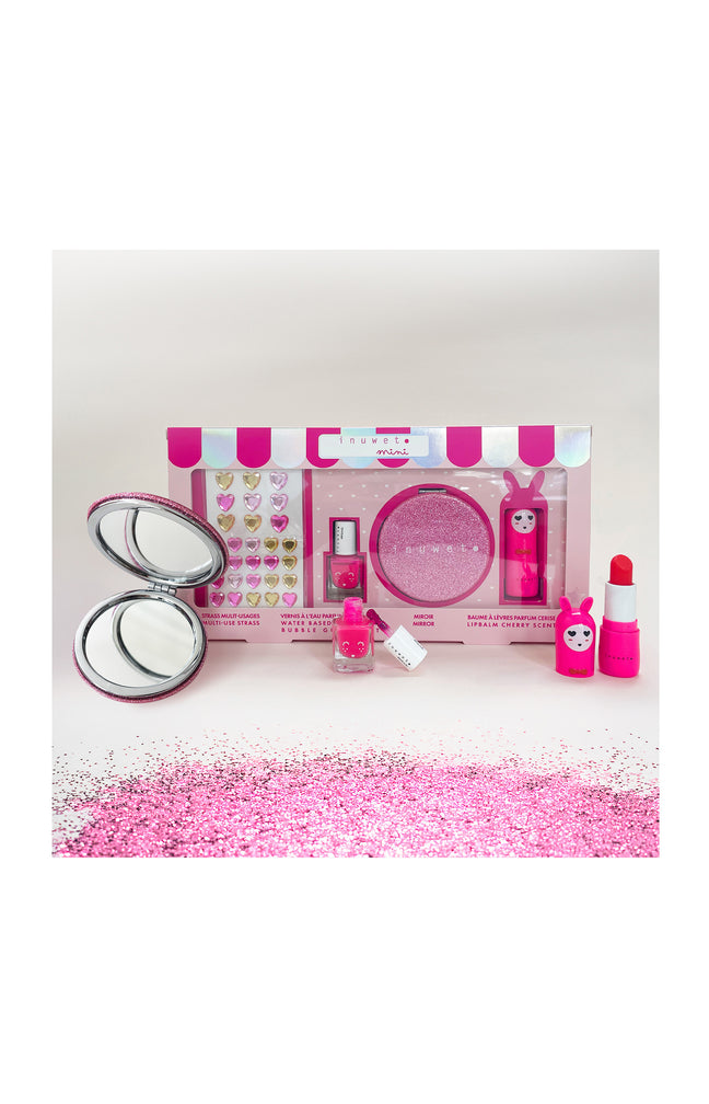 Coffret Glitter Girl - Vernis à ongles, strass & miroir - 4 produits