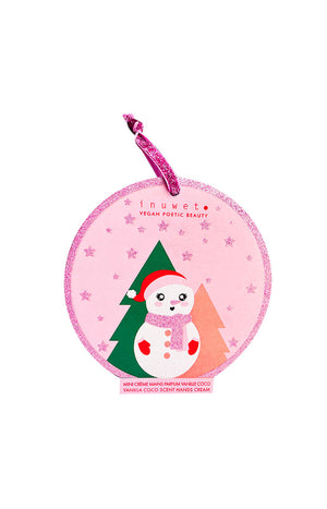 Boule de Noël & crème mains - Bonhomme de neige - Vanille coco - 20 ml