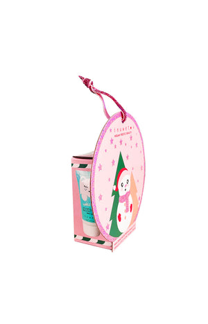 Boule de Noël & crème mains - Bonhomme de neige - Vanille coco - 20 ml