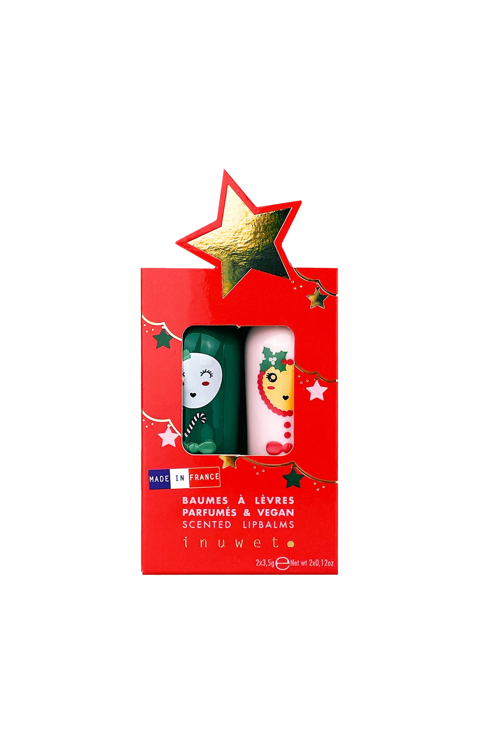 Coffret baumes à lèvres parfumés - Sucre d'orge & cerise Noël - 2 produits