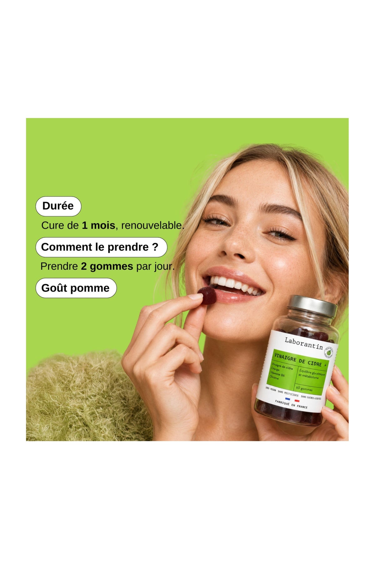 Gummies équilibre glycémique - Vinaigre de cidre - 1 mois