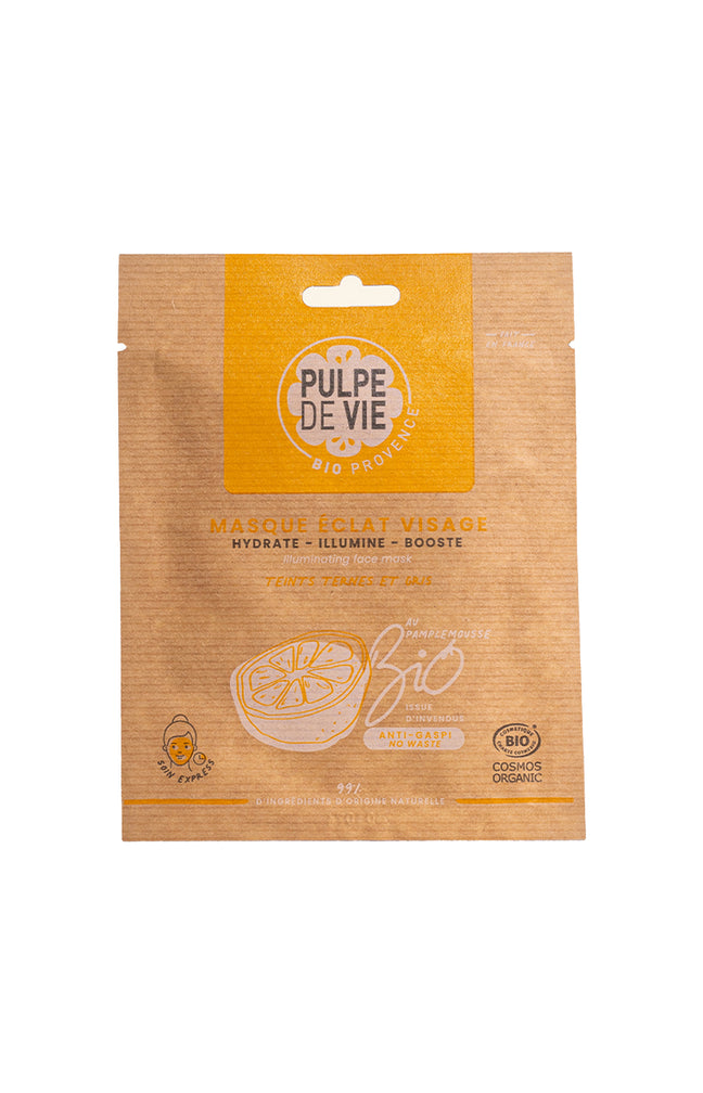 Masque tissu bio - Eclat & énergie - Unidose