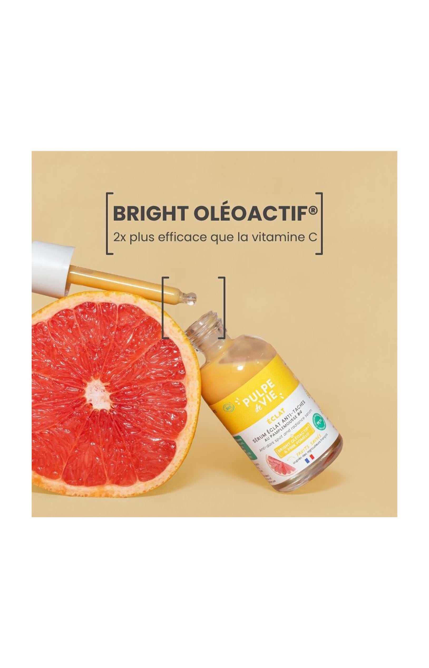 Sérum éclat bio - Anti-tâches - Pamplemousse - Visage - 30 ml