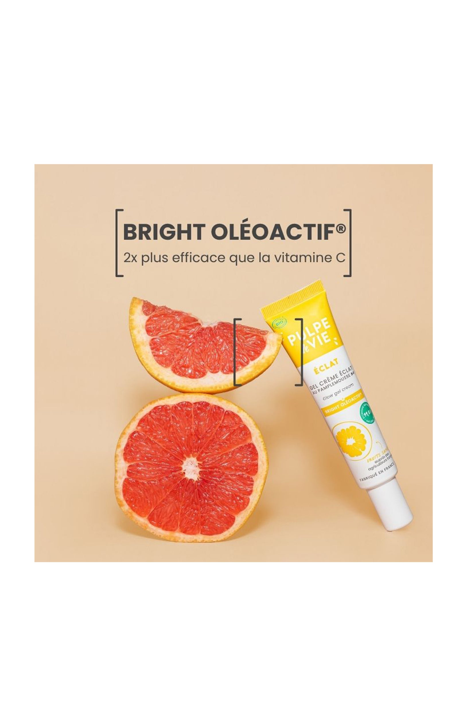 Gel-crème éclat bio - Pamplemousse - Visage - 40 ml