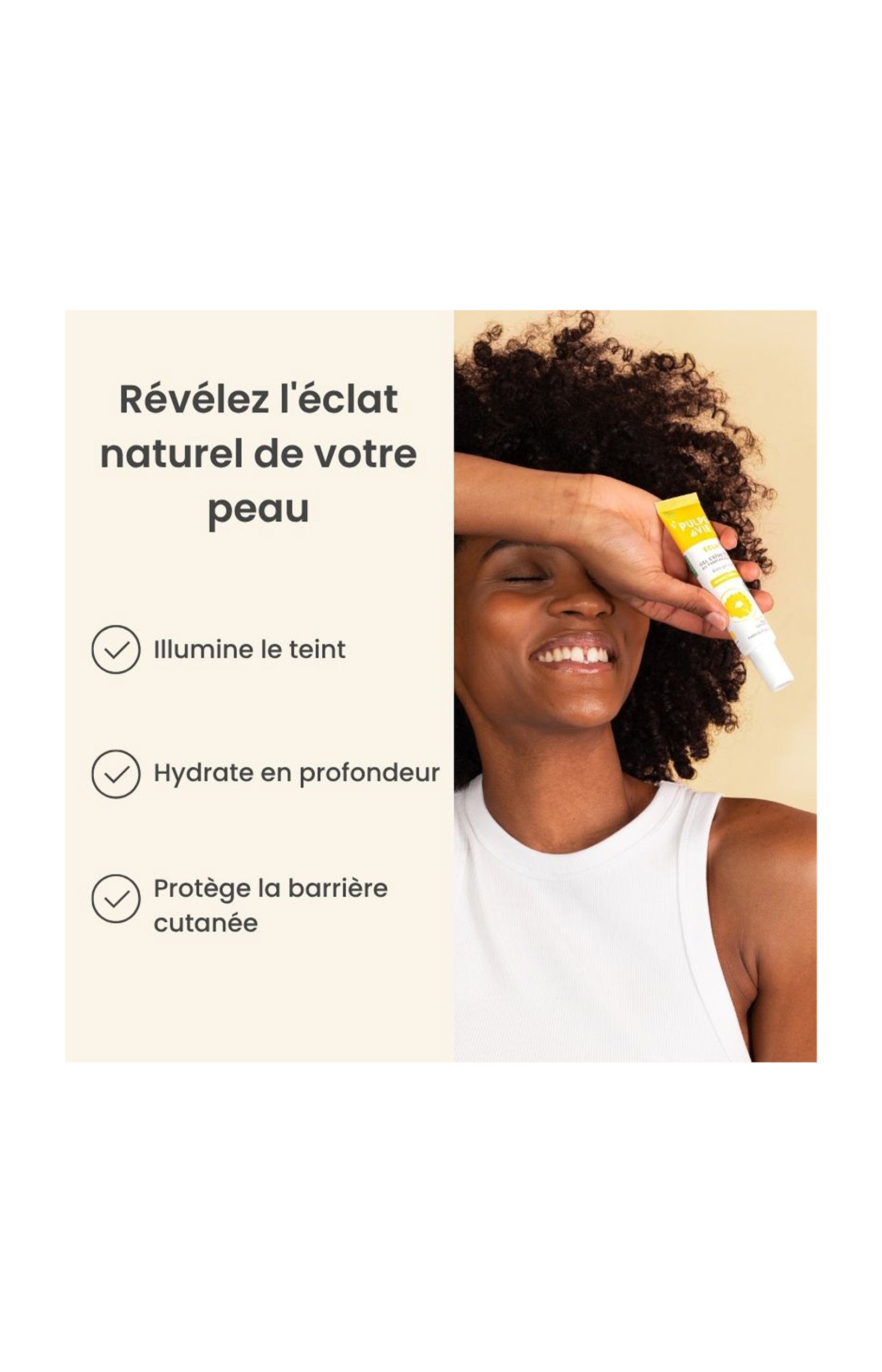 Gel-crème éclat bio - Pamplemousse - Visage - 40 ml