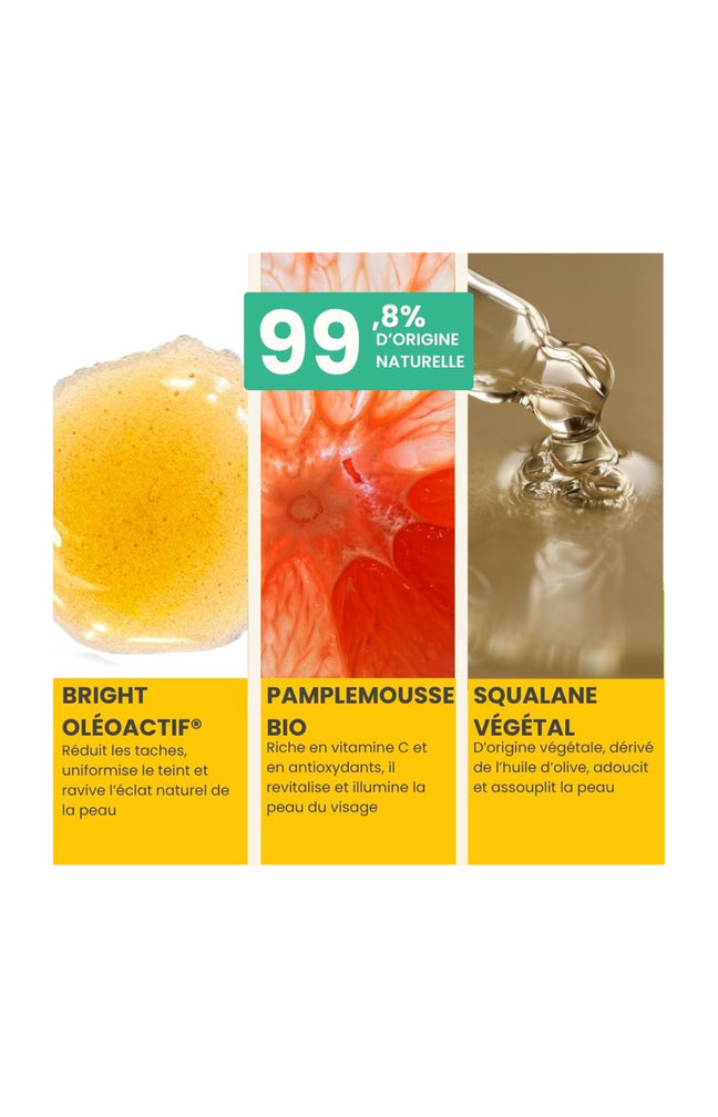 Gel-crème éclat bio - Pamplemousse - Visage - 40 ml