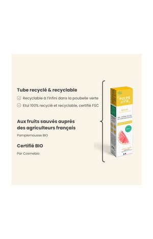 Gel-crème éclat bio - Pamplemousse - Visage - 40 ml
