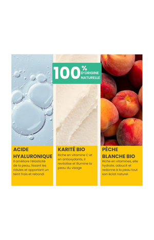 Soin hydratant bio - Pêche - Visage - 40 ml