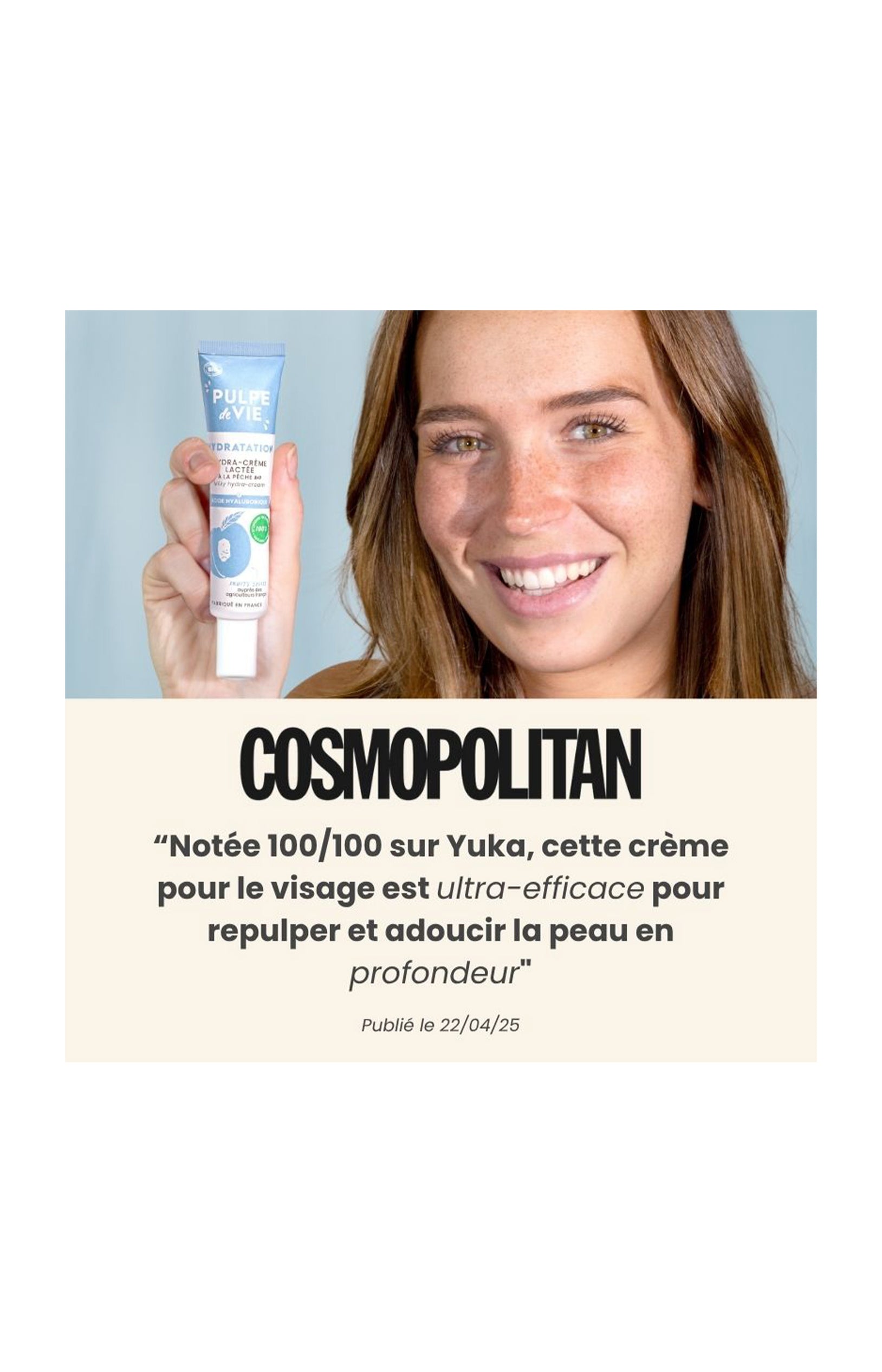 Soin hydratant bio - Pêche - Visage - 40 ml