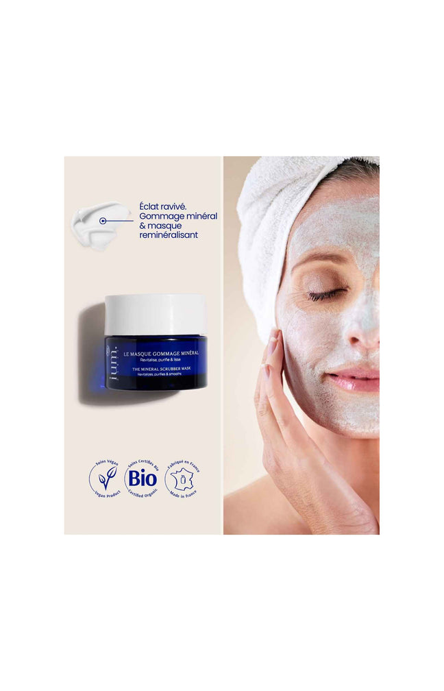 Masque gommage minéral bio - Zinc & sodium - Visage - 50 ml