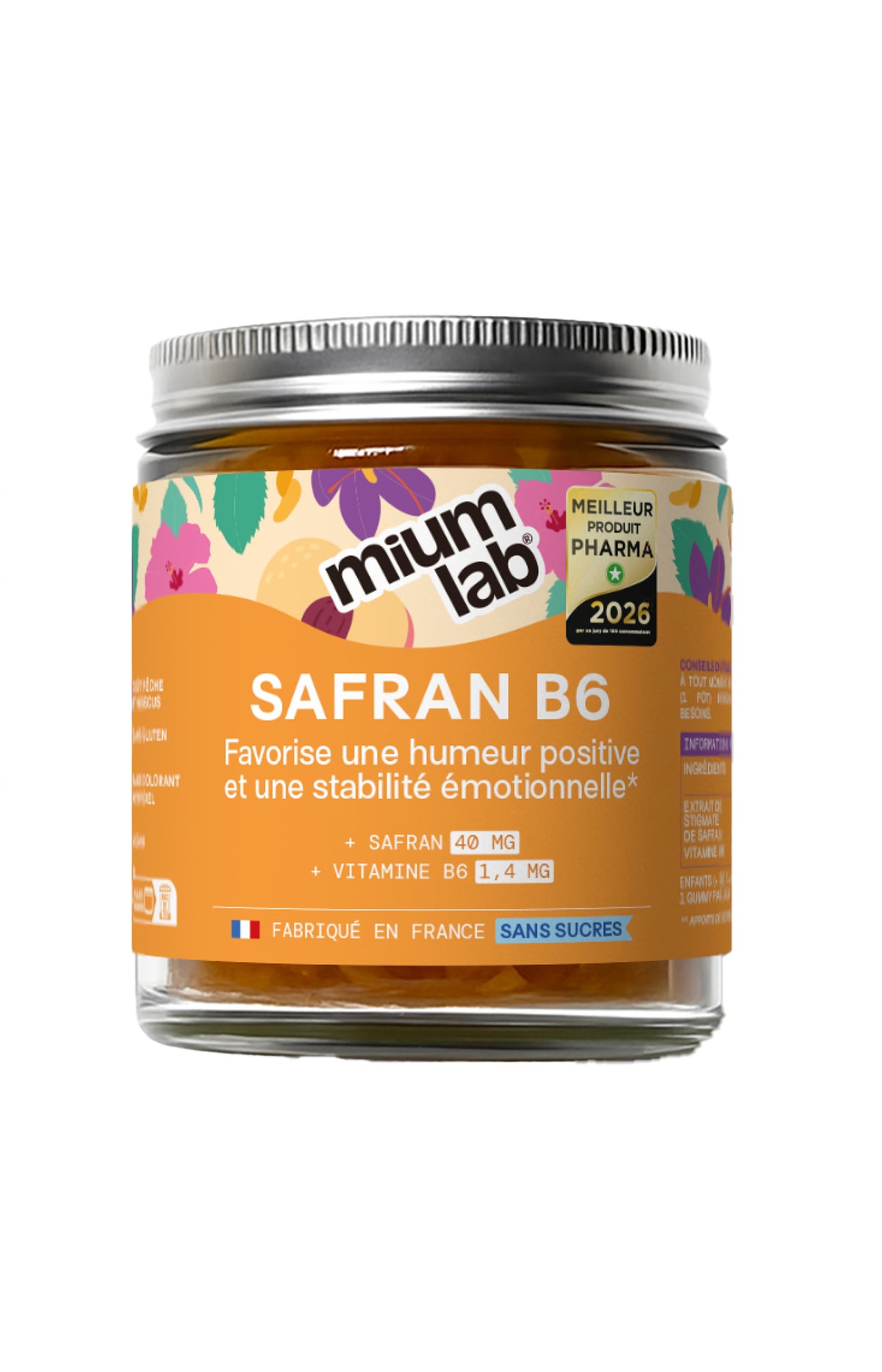 Gummies équilibre émotionnel - Pêche & hibiscus - Sans sucres - 21 jours
