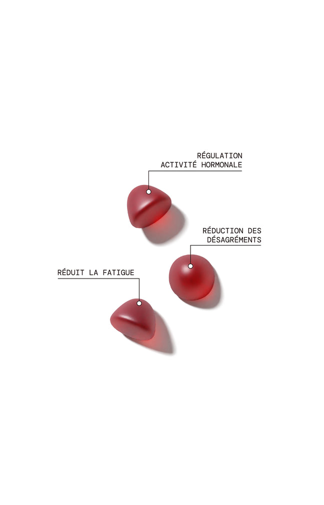 Cure sachets de gummies ménopause - Pomme & cassis - Sans sucres - 2 mois