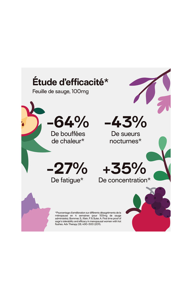 Cure sachets de gummies ménopause - Pomme & cassis - Sans sucres - 2 mois