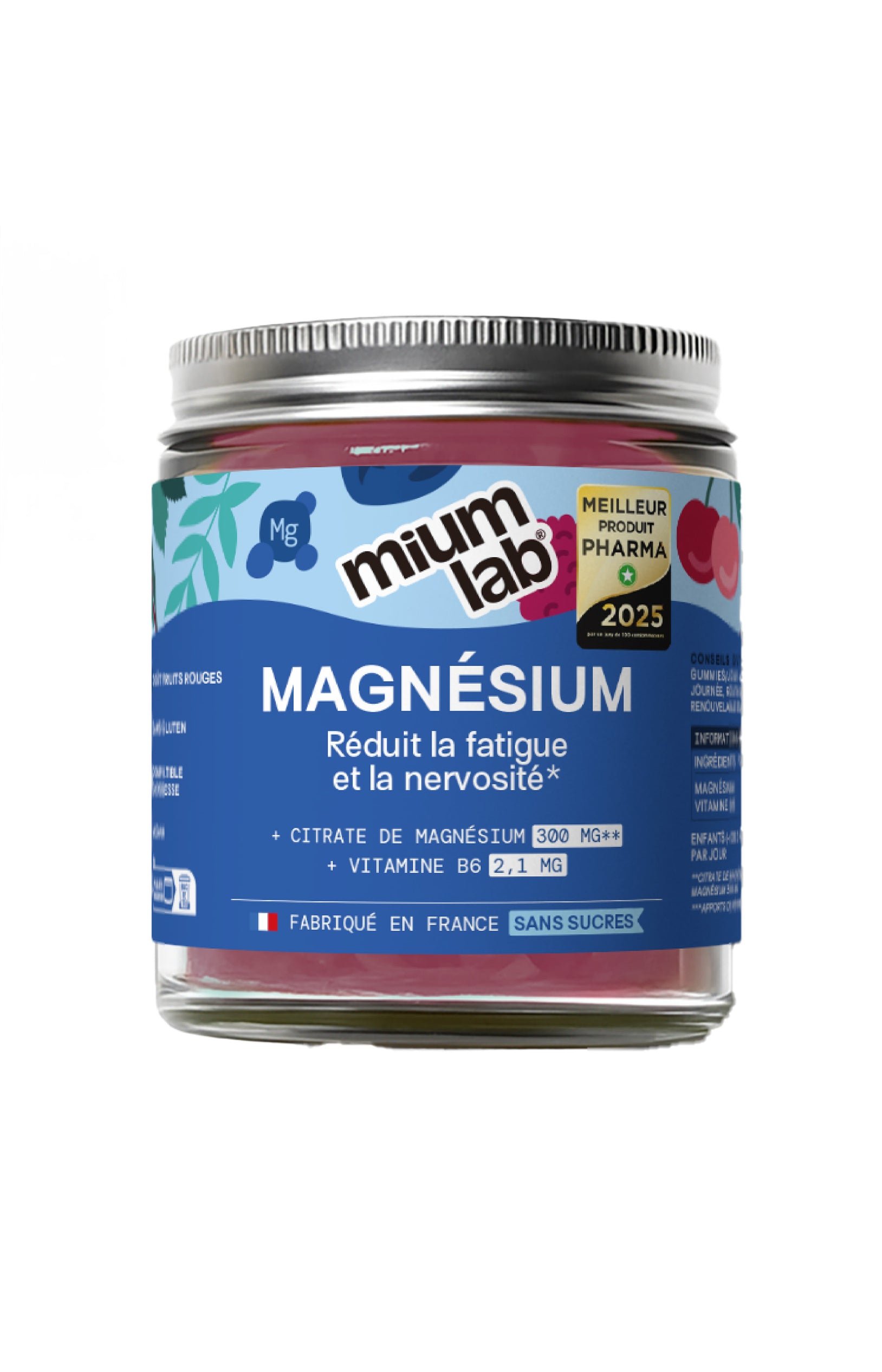 Gummies magnésium - Fruit rouges - Sans sucres - 21 jours