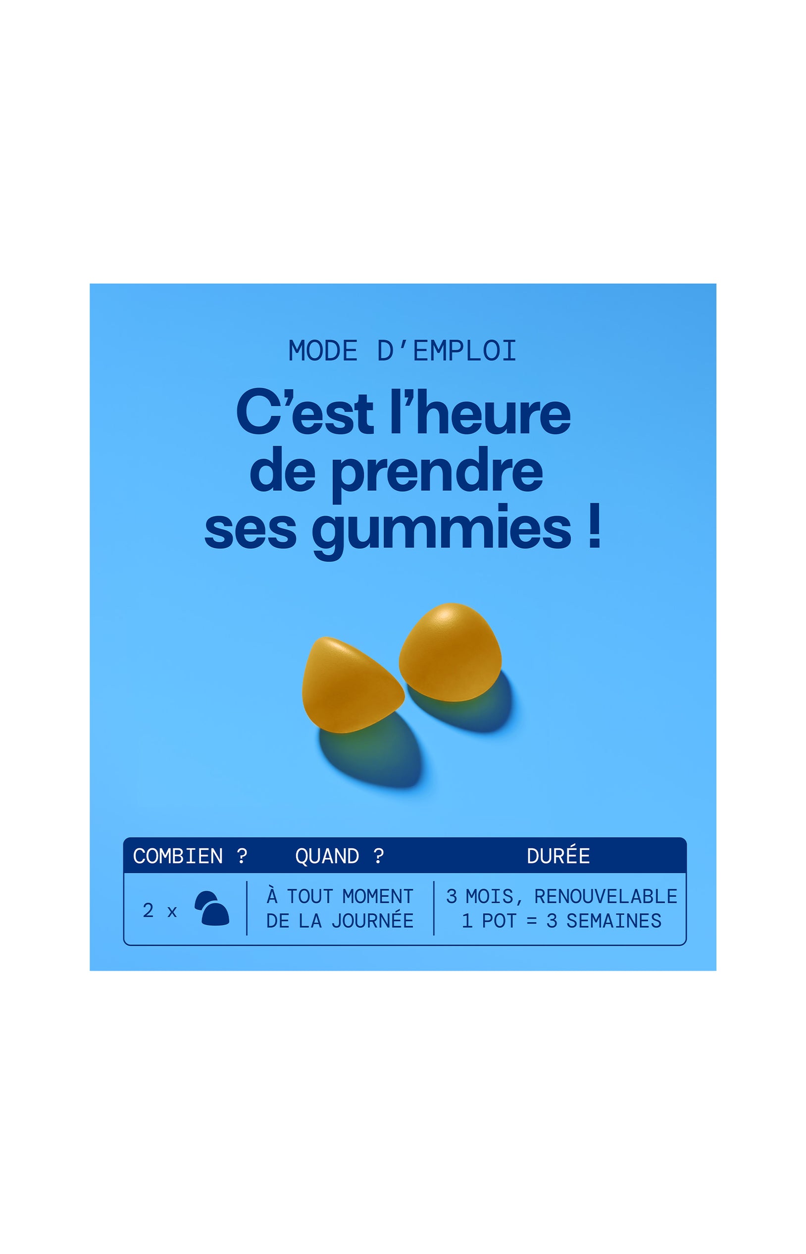 Cure gummies vitamine D - Mangue - Sans sucres - 2 mois