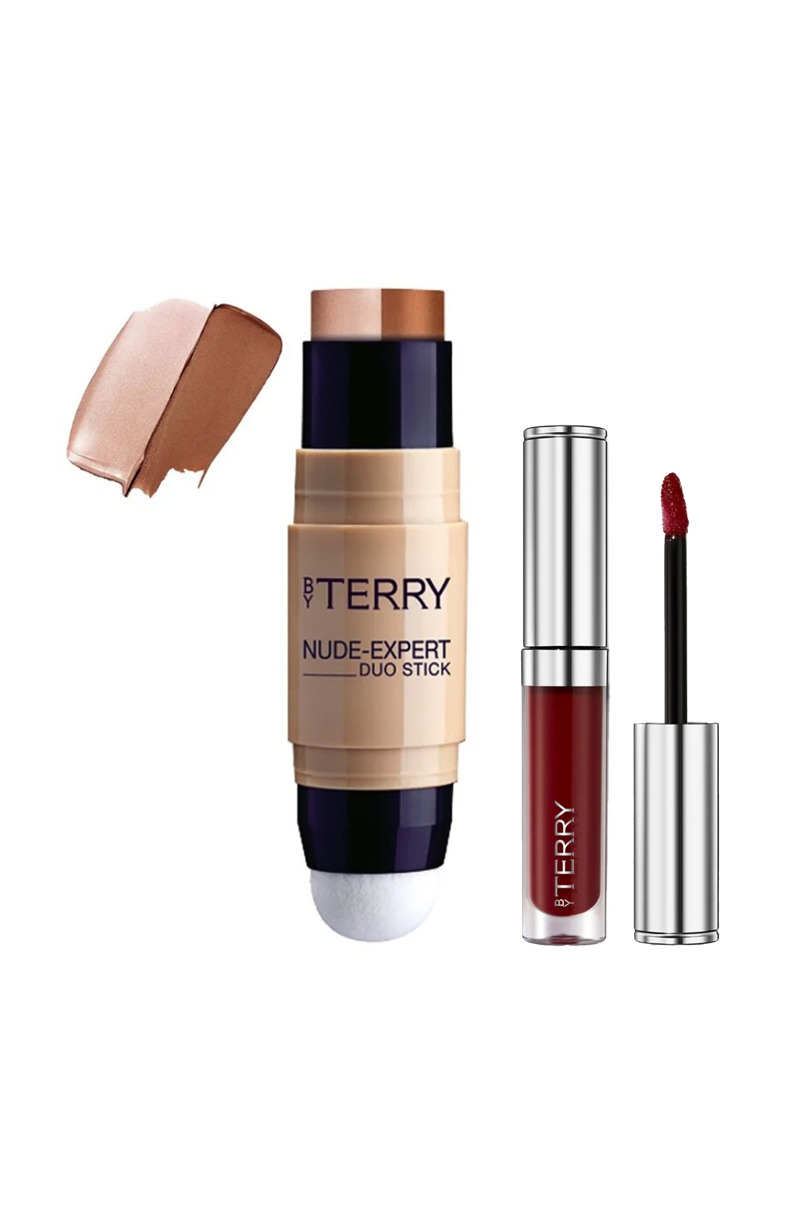 Fond de teint stick & baume à lèvres teinté - Golden Brown & Cherry Chérie