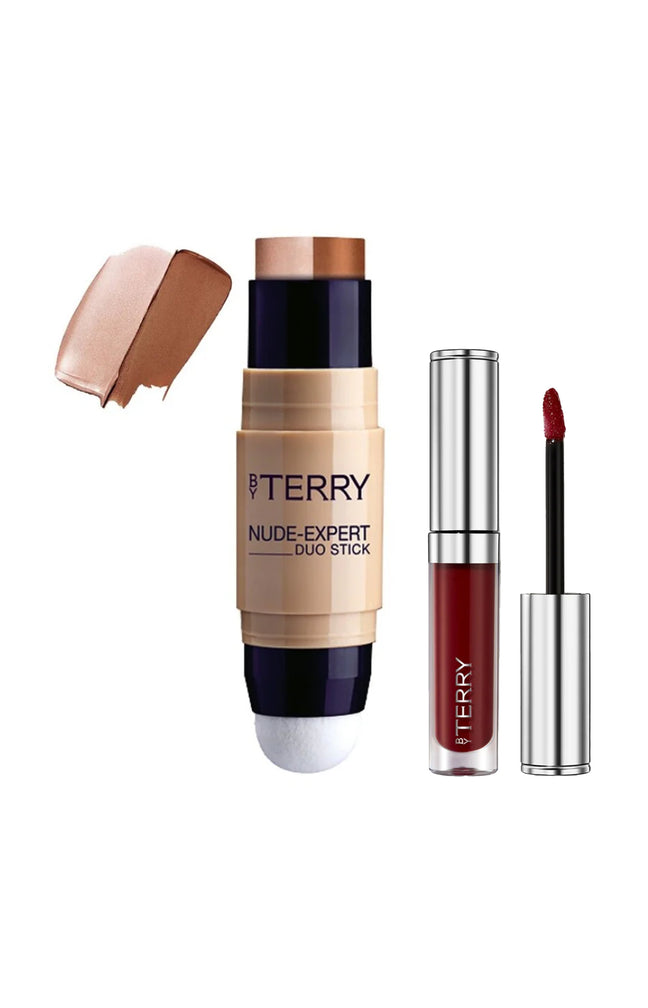 Fond de teint stick & baume à lèvres teinté - Golden Brown & Cherry Chérie
