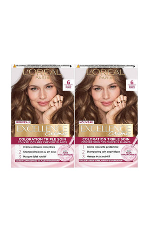 2 colorations permanentes - Excellence crème - 06 Blond foncé