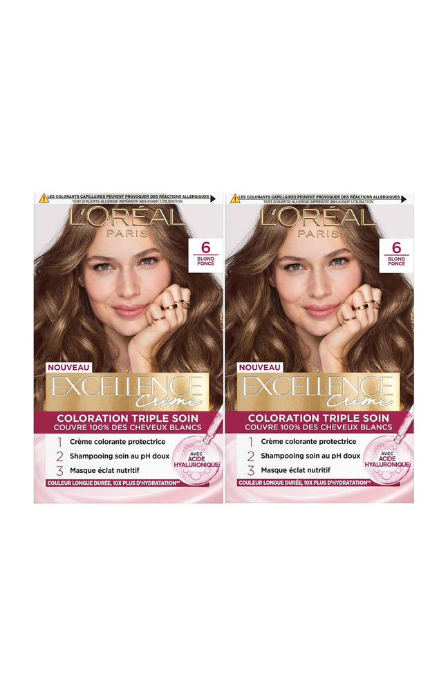2 colorations permanentes - Excellence crème - 06 Blond foncé