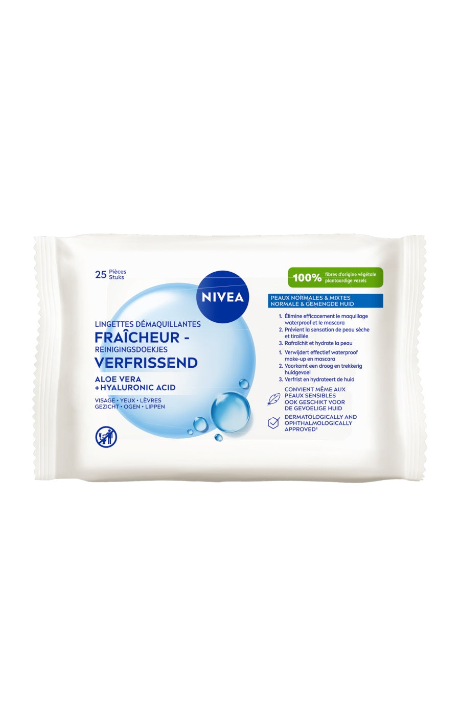 Lingettes démaquillantes - Efficacité Waterproof - 20 pièces x 2