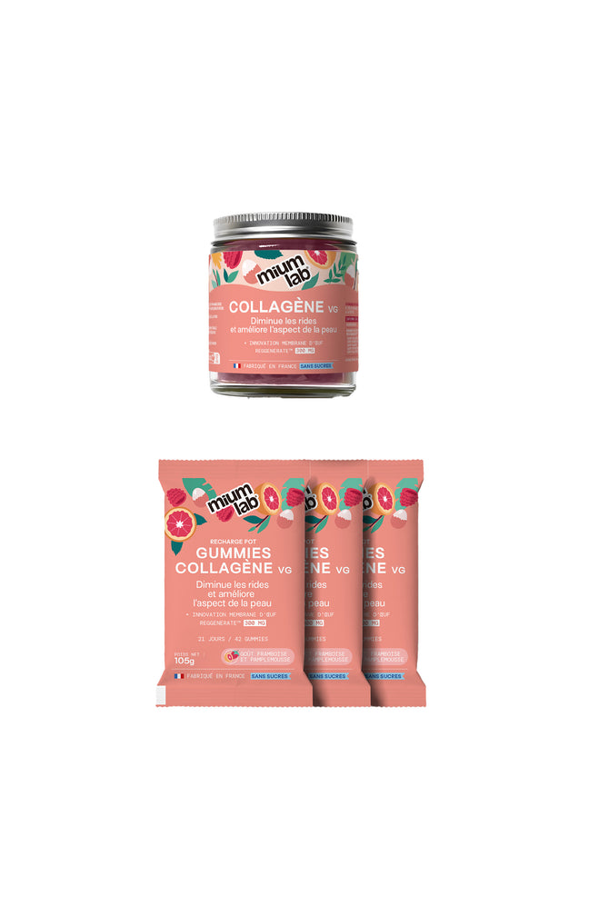 Cure gummies anti-rides - Framboise & Pamplemousse - Sans sucres - 3 mois