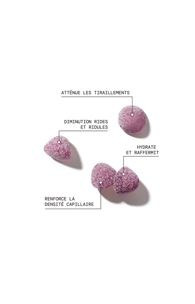 Cure gummies anti-rides - Framboise & Pamplemousse - Sans sucres - 3 mois