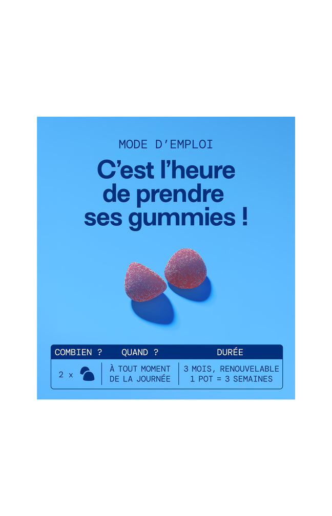 Cure gummies anti-rides - Framboise & Pamplemousse - Sans sucres - 3 mois