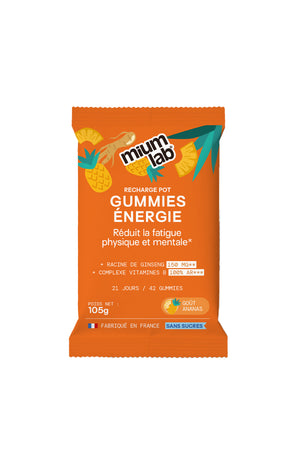 Recharge - Gummies Energie - Réduction de la fatigue - Ananas - 1 mois