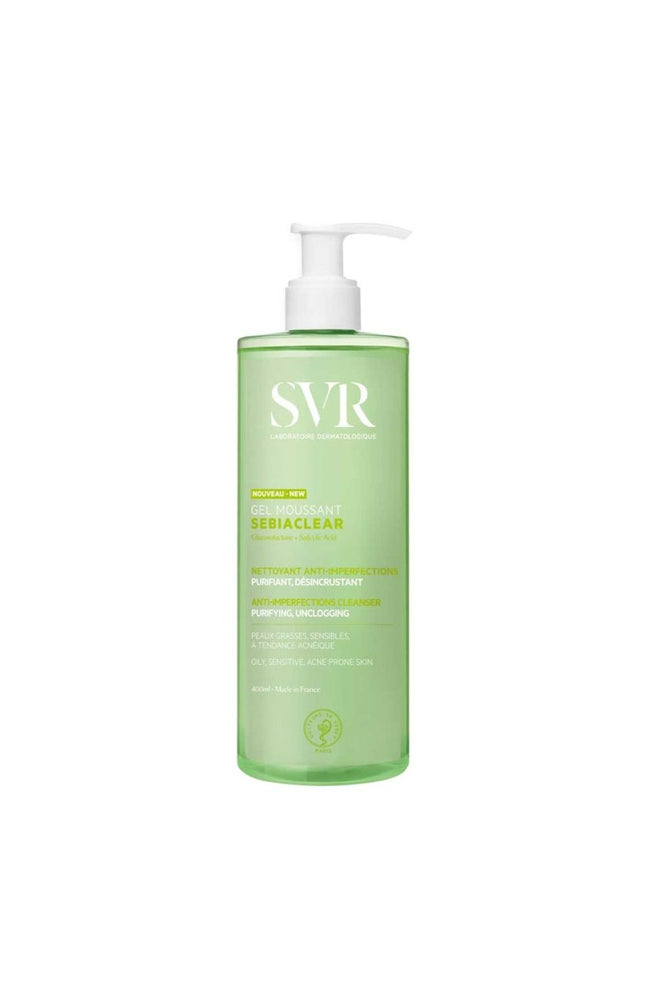 Gel moussant nettoyant - Sebiaclear - Acide salicylique - Peaux mixtes à grasses