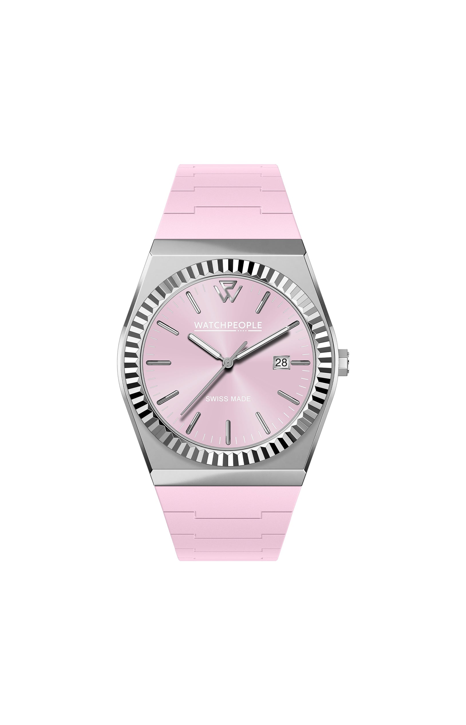 Montre à quartz - Soft Pink - Argenté