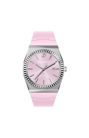 Montre à quartz - Soft Pink - Argenté