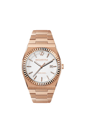 Montre à quartz - WP1 - Medium - Rose Gold Brushed White
