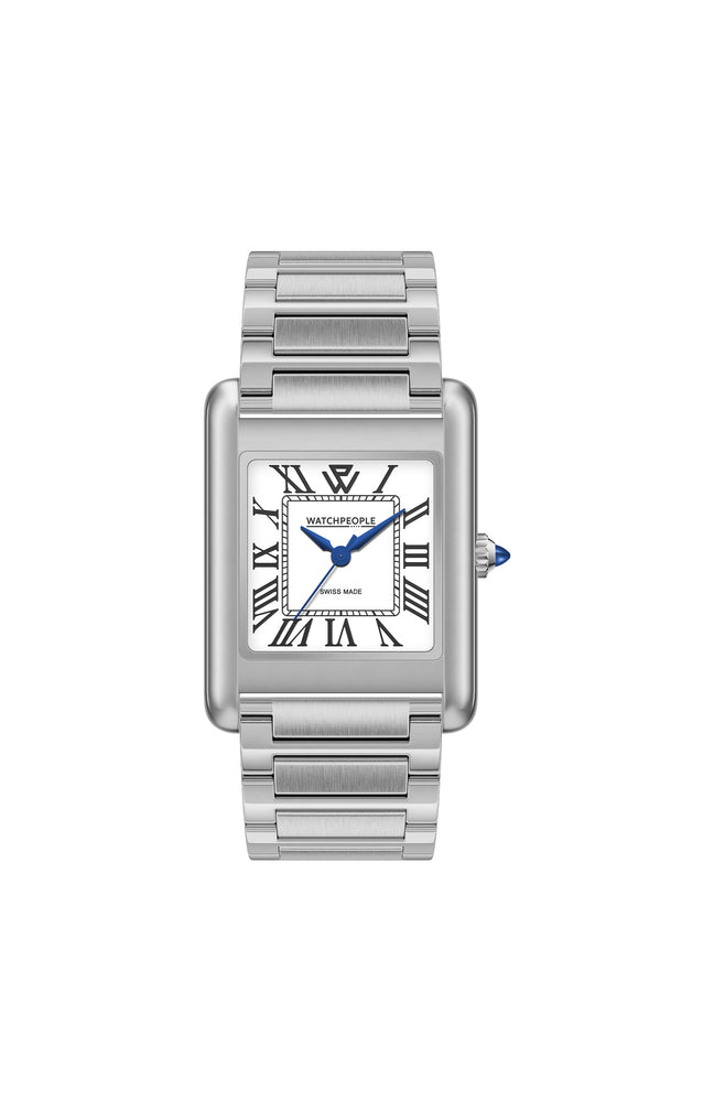 Montre à quartz - WP6 - Small - Shiny Silver Timeless White