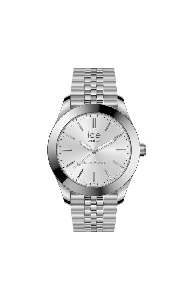 Montre à quartz - ICE steel - Medium Silver
