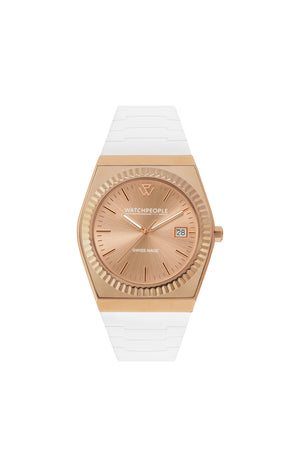 Montre à quartz - WP1 - Small - Rose Gold Shiny White Peach