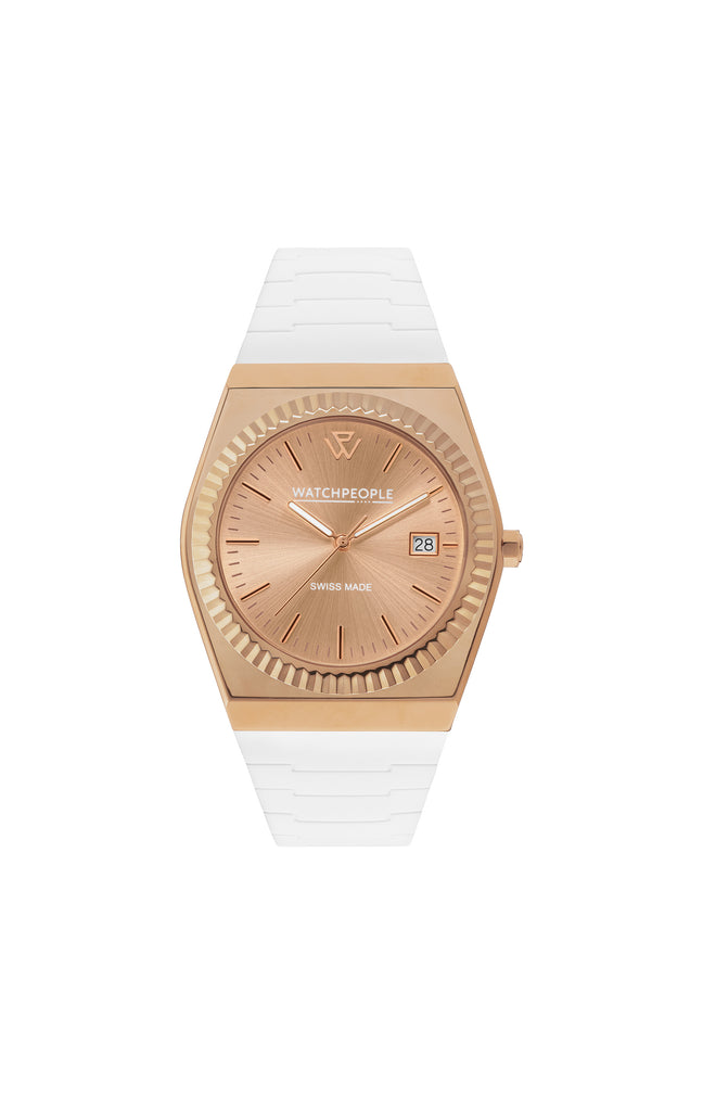 Montre à quartz - WP1 - Small - Rose Gold Shiny White Peach