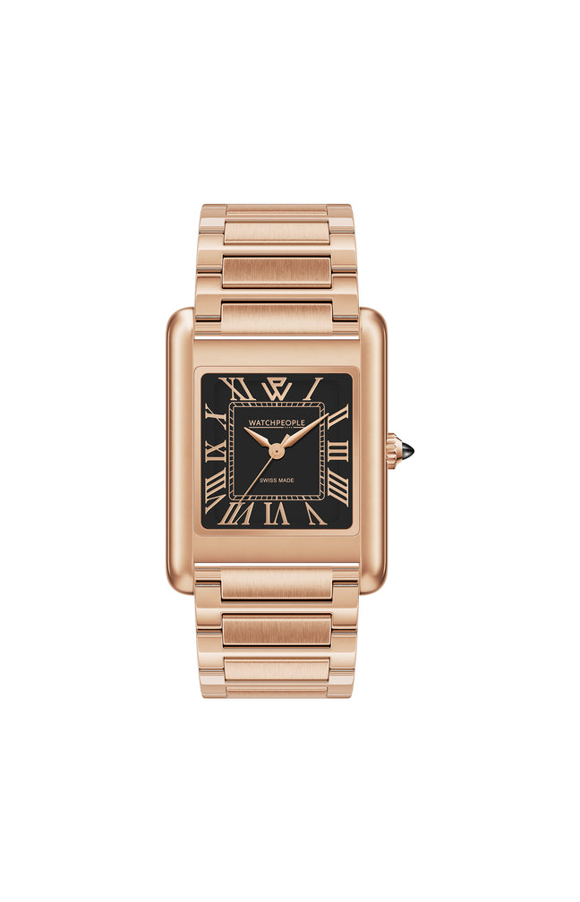 Montre à quartz - WP6 - Small - Shiny Rose Gold Black