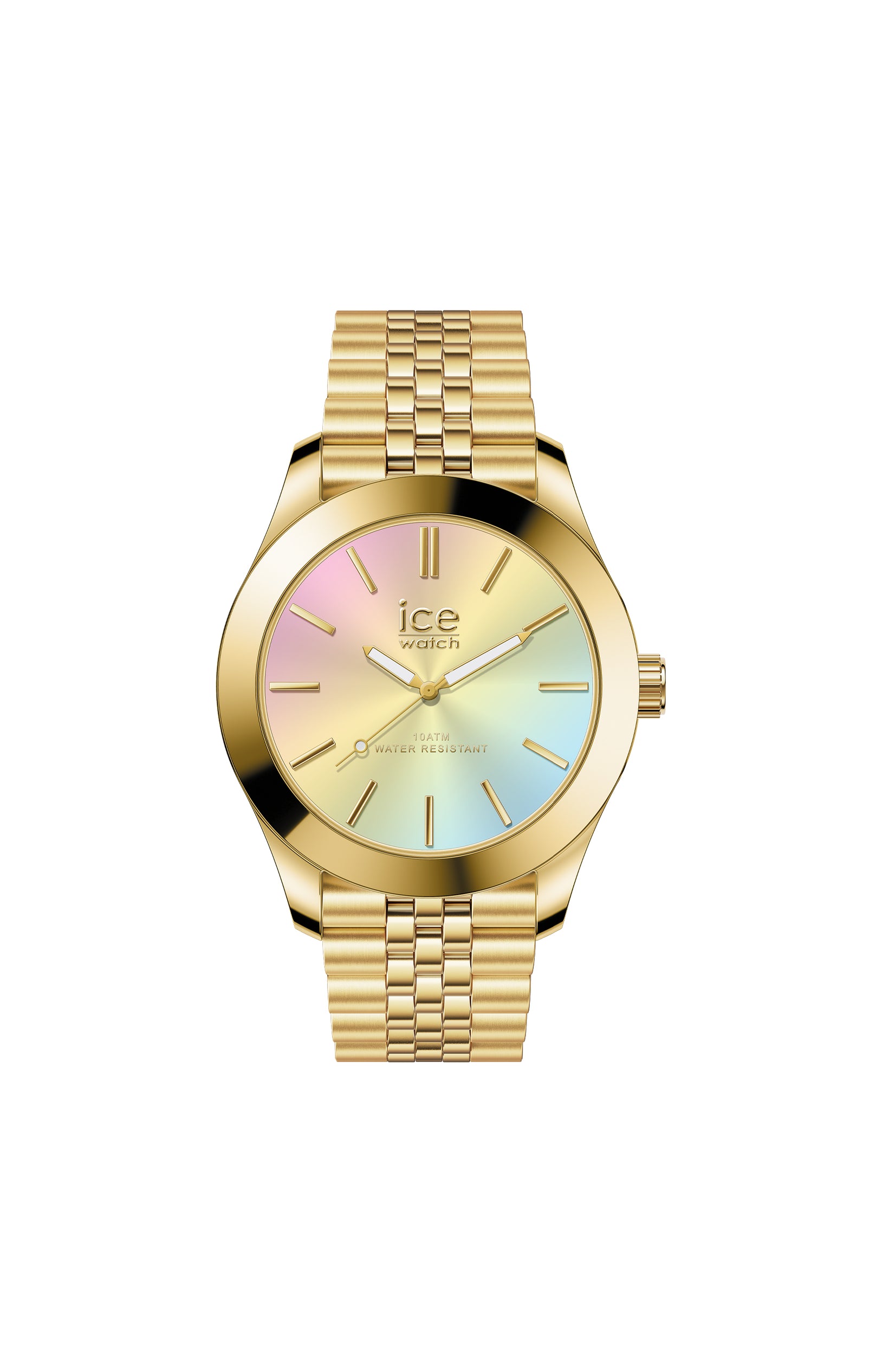 Montre à quartz - ICE steel - Small Gold rainbow