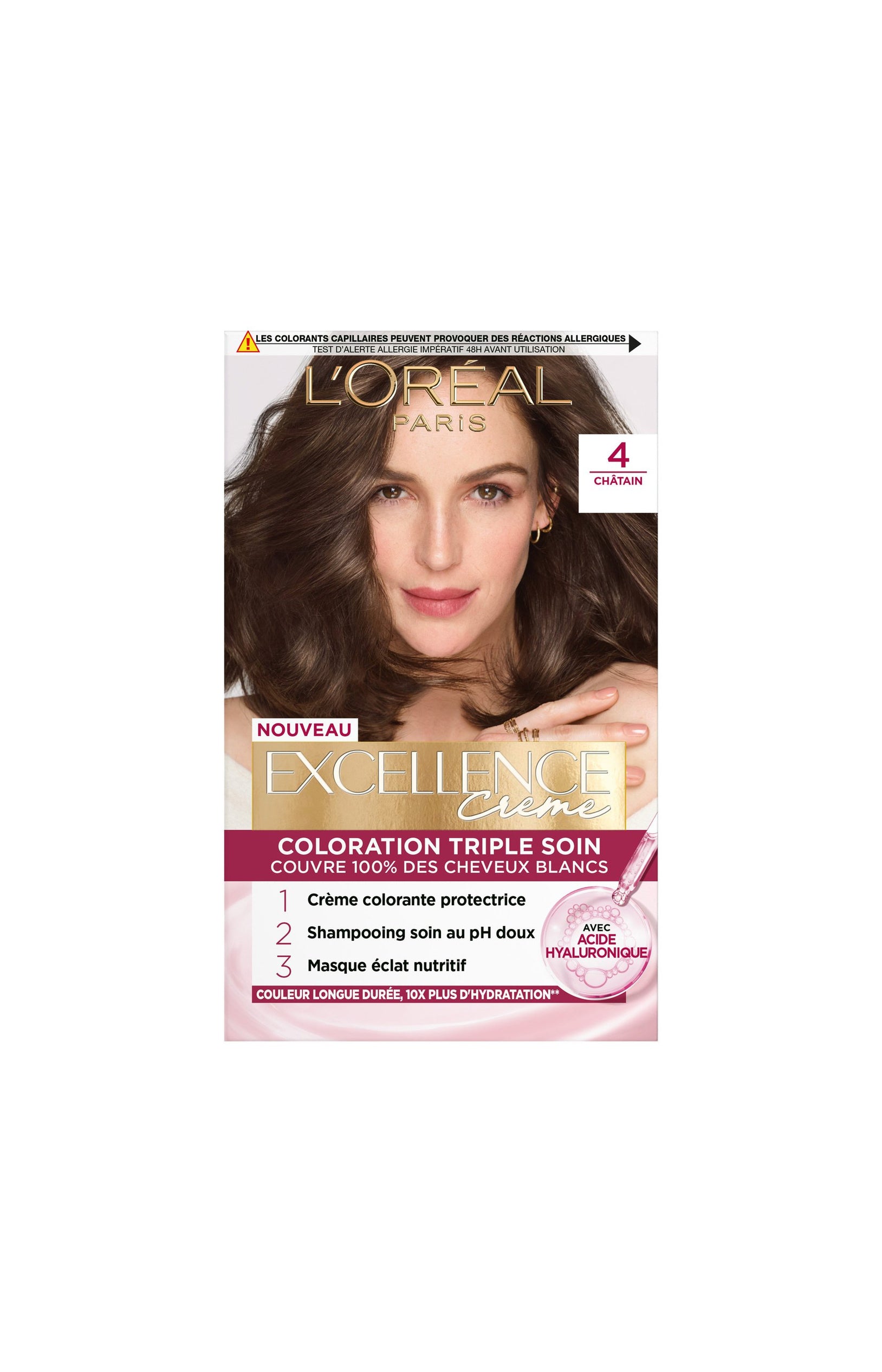 Coloration excellence crème - 4 châtain