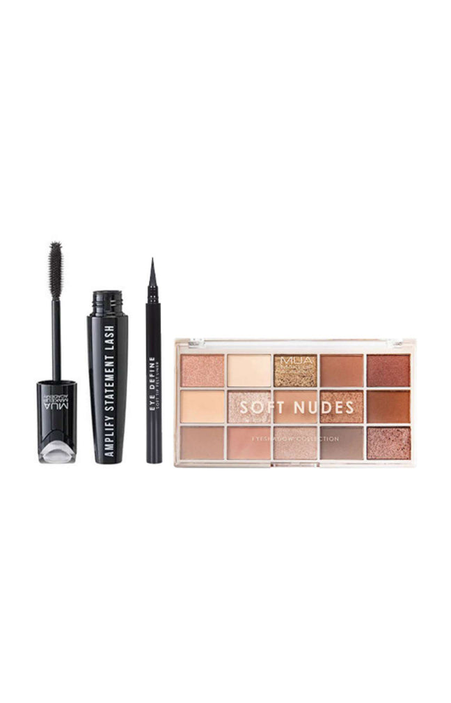 Kit best sellers - Mascara, eyeliner & palette - Noir & Soft Nude