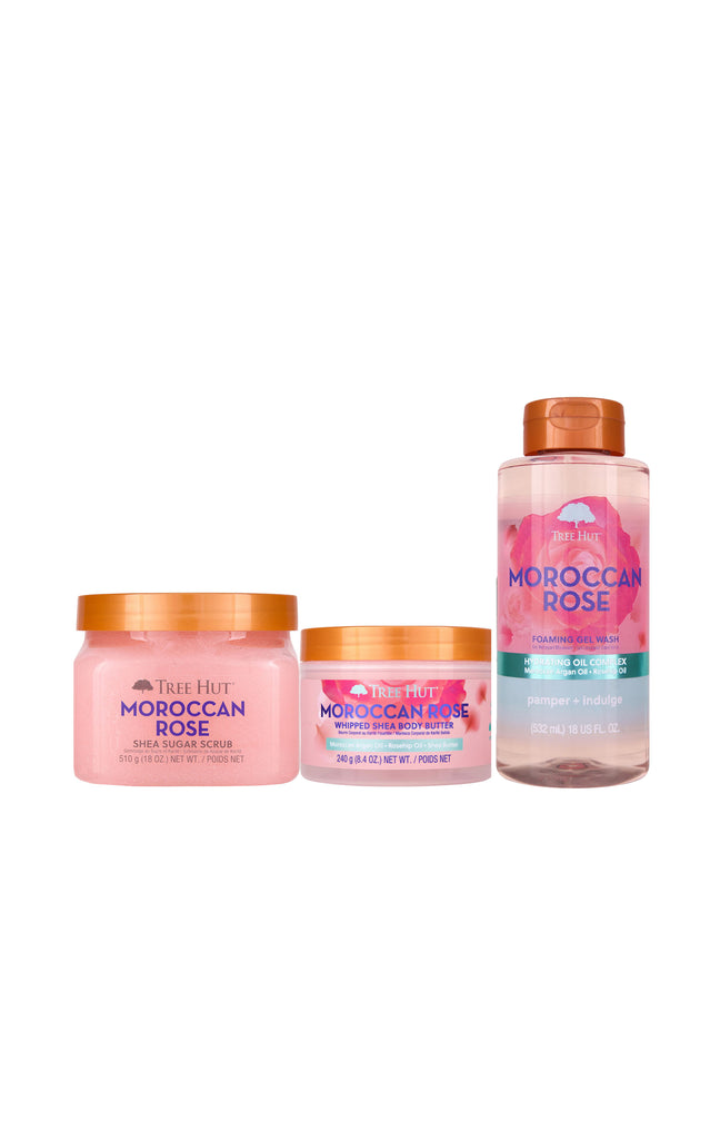 Gel douche, gommage & beurre corporel - Moroccan Rose - 3 produits