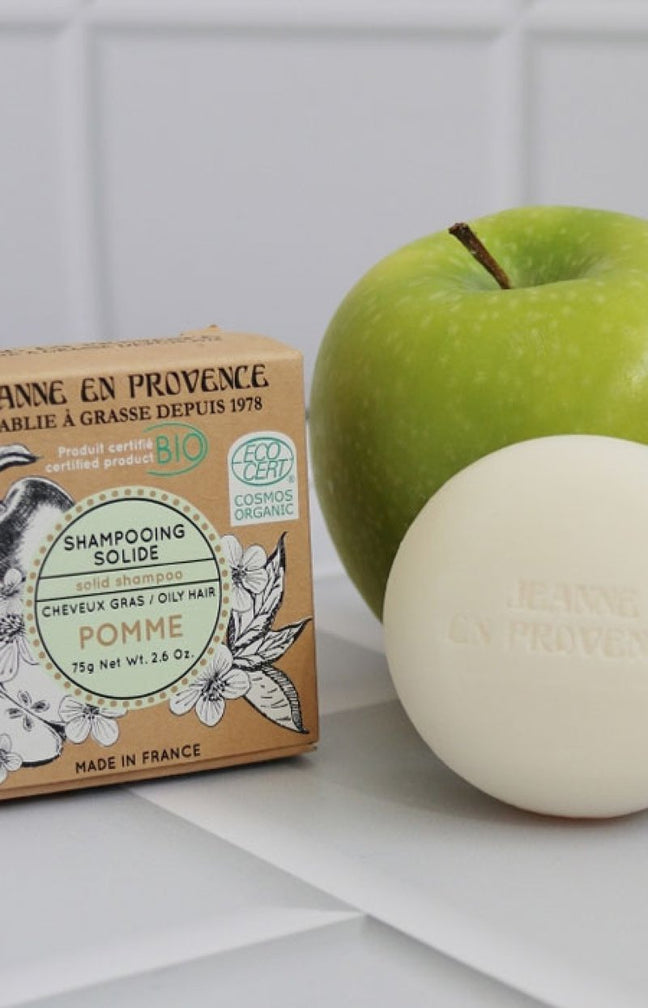 Shampoing solide bio - Pomme - Cheveux gras - 75 g