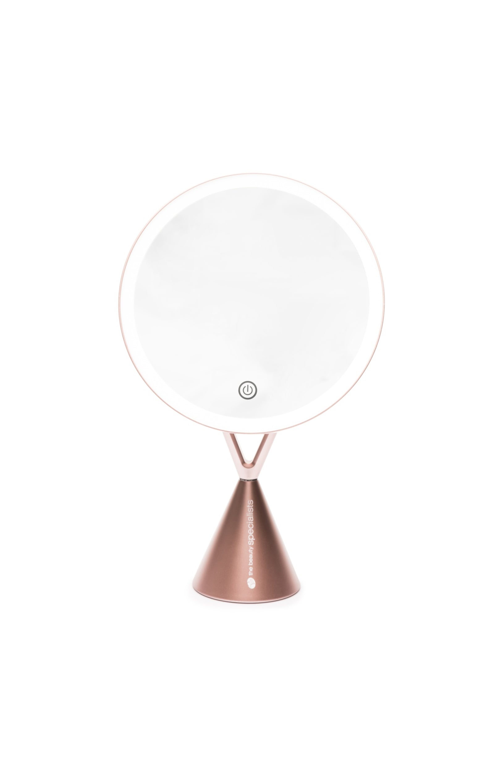 Miroir maquillage LED - Grossissement 5x - Rose gold