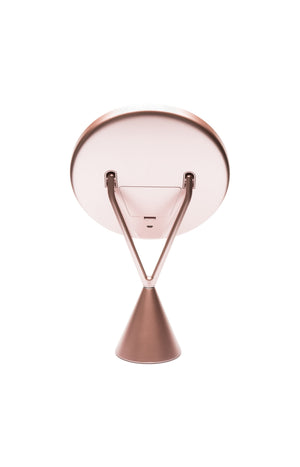 Miroir maquillage LED - Grossissement 5x - Rose gold