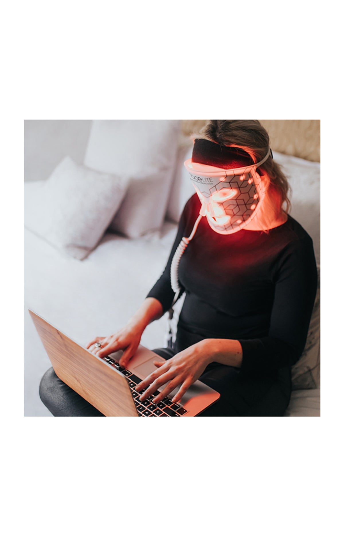 Masque LED anti-âge - Lumière rouge et infrarouge - Visage