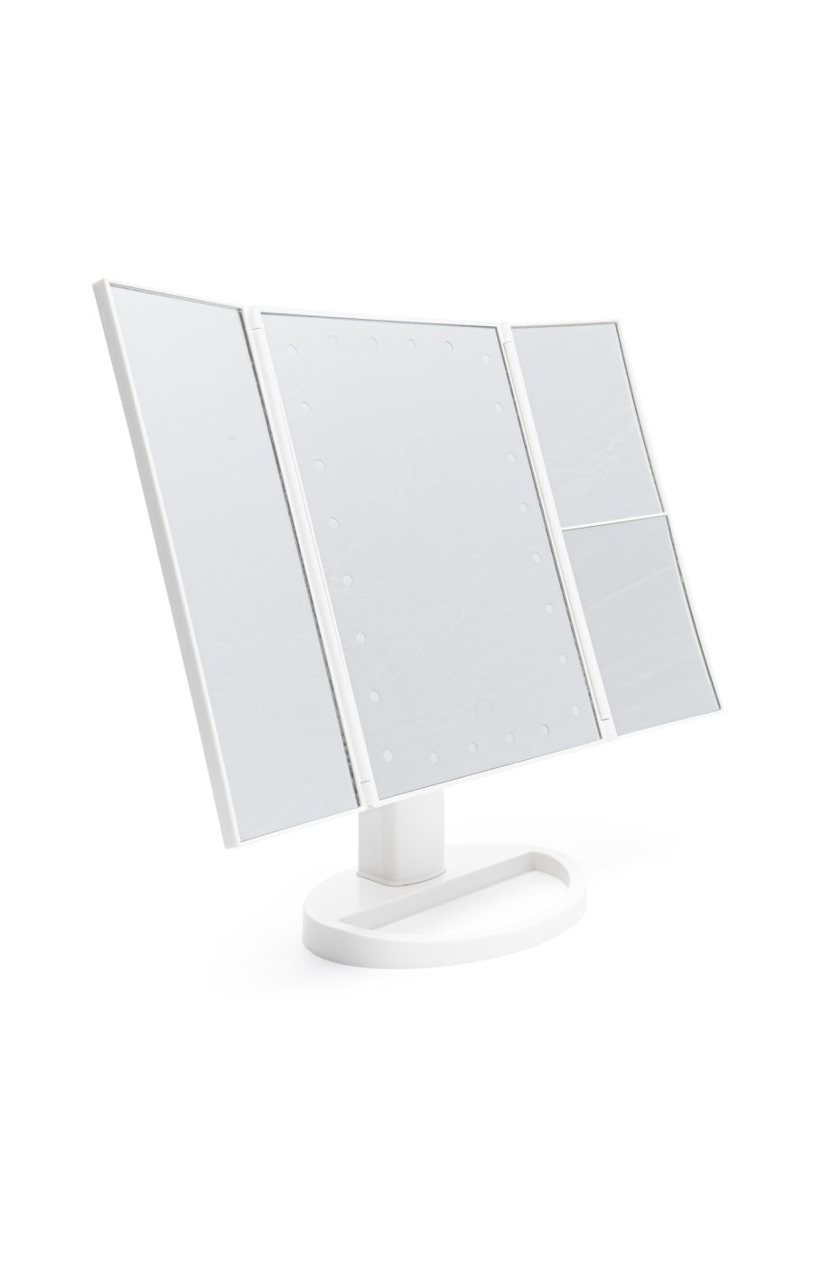 Miroir maquillage pliable LED - Blanc