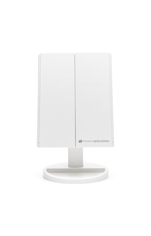 Miroir maquillage pliable LED - Blanc