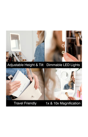 Miroir nomade LED - Grossissement 10x